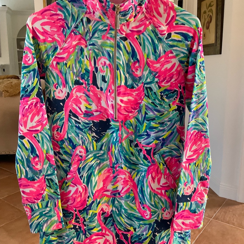 Lilly Pulitzer Pink and Green Floral Dress, XXSmall, only wore one time